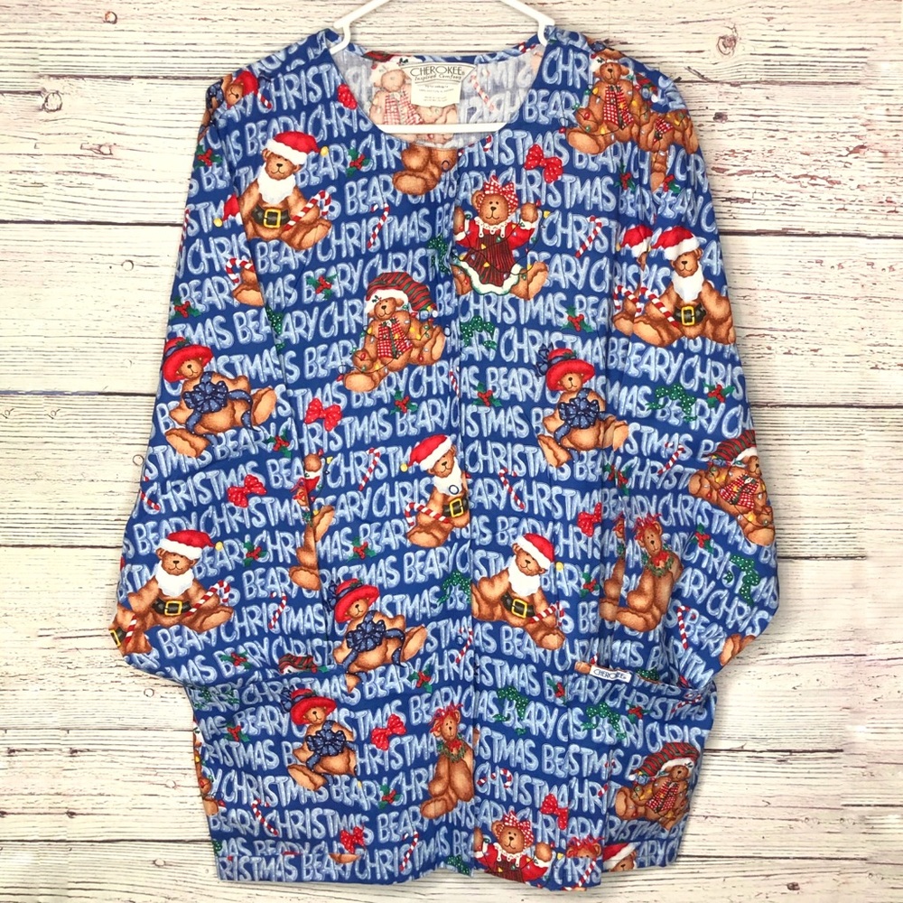 Christmas Scrub Jacket  Size: Large